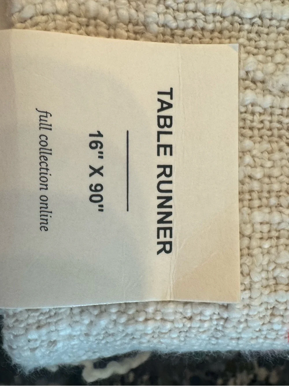 NWT Anthropologie Fringe Rope Table Runner 16” x 90”